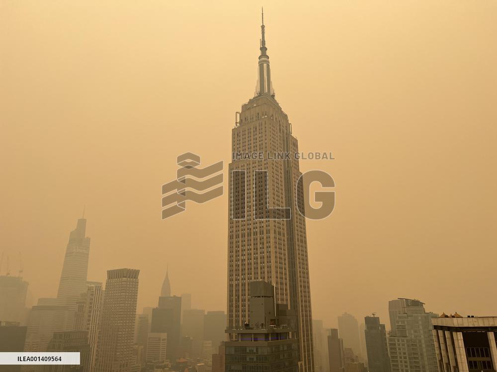 U.S.-NEW YORK-AIR POLLUTION-WILDFIRE