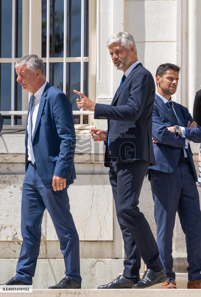 PM Borne In Annecy After The Knife Attack