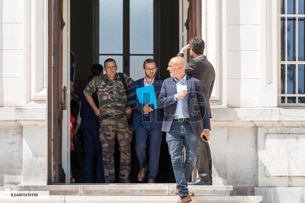 PM Borne In Annecy After The Knife Attack