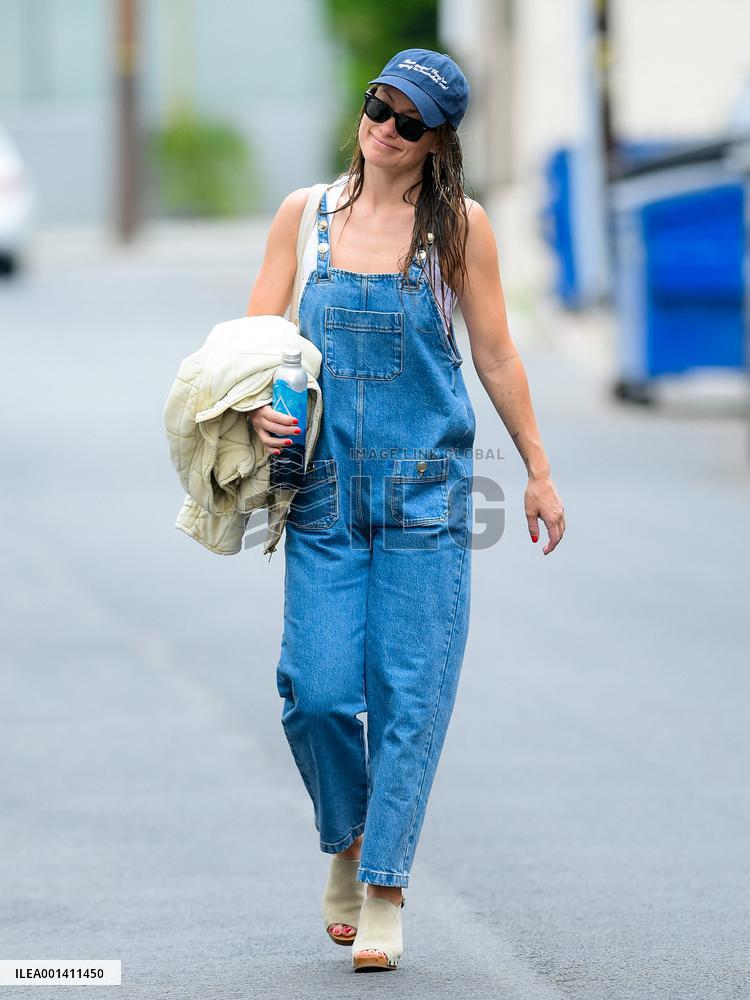Olivia Wilde Wears Overalls After A Workout - LA