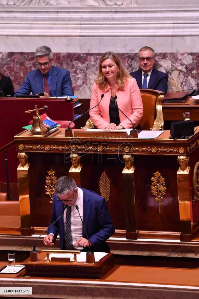 National Assembly Debates The Liot Law On The Repeal Of Pension Reform - Paris