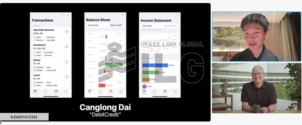 U.S.-APPLE-WWDC23 SWIFT STUDENT CHALLENGE-CHINESE WINNER