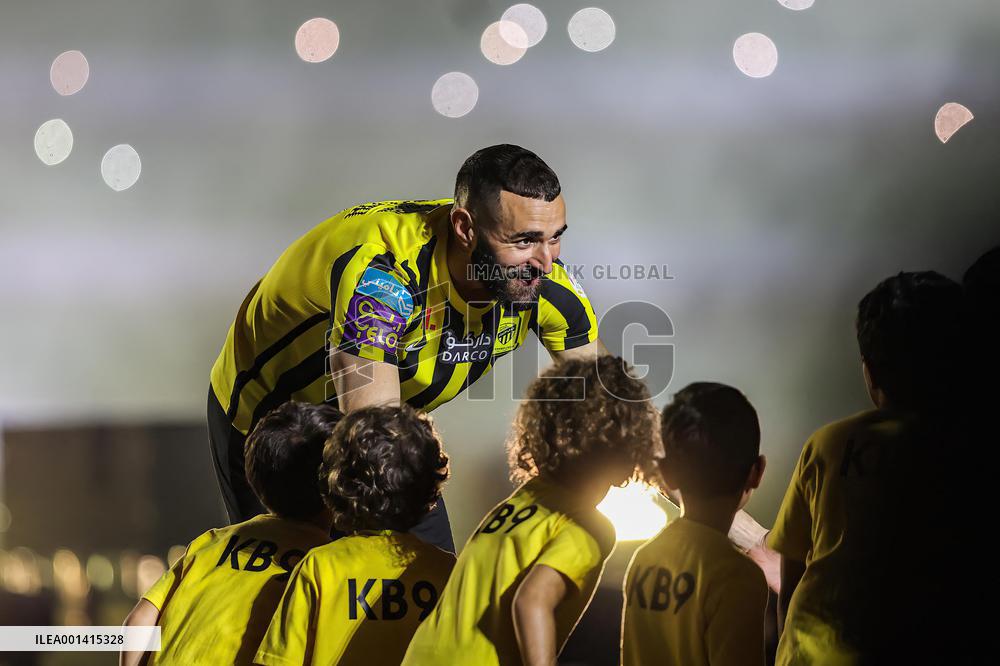 Benzema Presented to Saudi Club Al-Ittihad Fans - Jeddah