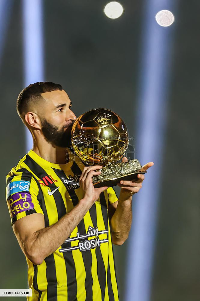 Benzema Presented to Saudi Club Al-Ittihad Fans - Jeddah