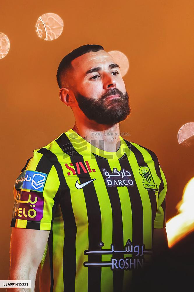 Benzema Presented to Saudi Club Al-Ittihad Fans - Jeddah