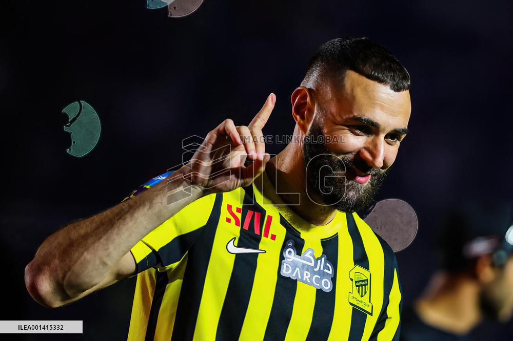 Benzema Presented to Saudi Club Al-Ittihad Fans - Jeddah