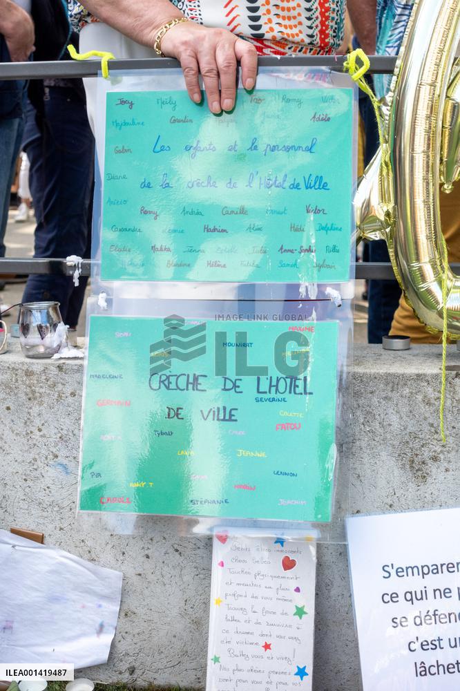 Residents Gather To Pay Tribute To The Victims Of The Attack - Annecy