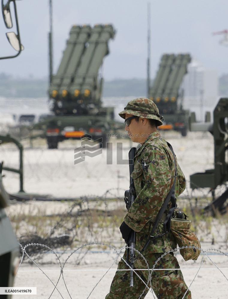 PAC-3 systems on Ishigaki Island