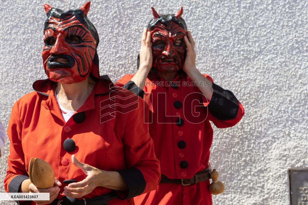 Celebration Of Los Diablucos Of Helechosa De Los Montes - Spain
