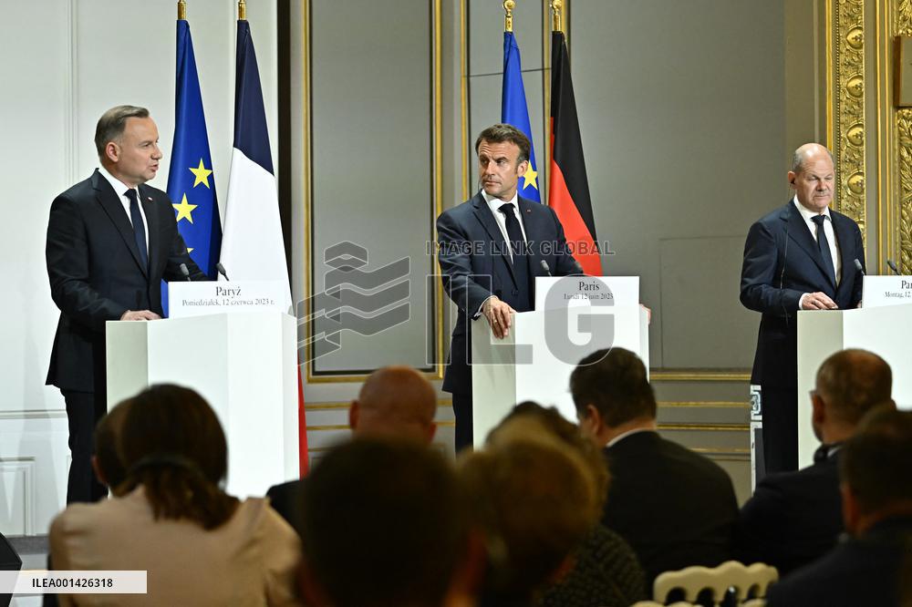Weimar Triangle Summit Press Conference - Paris