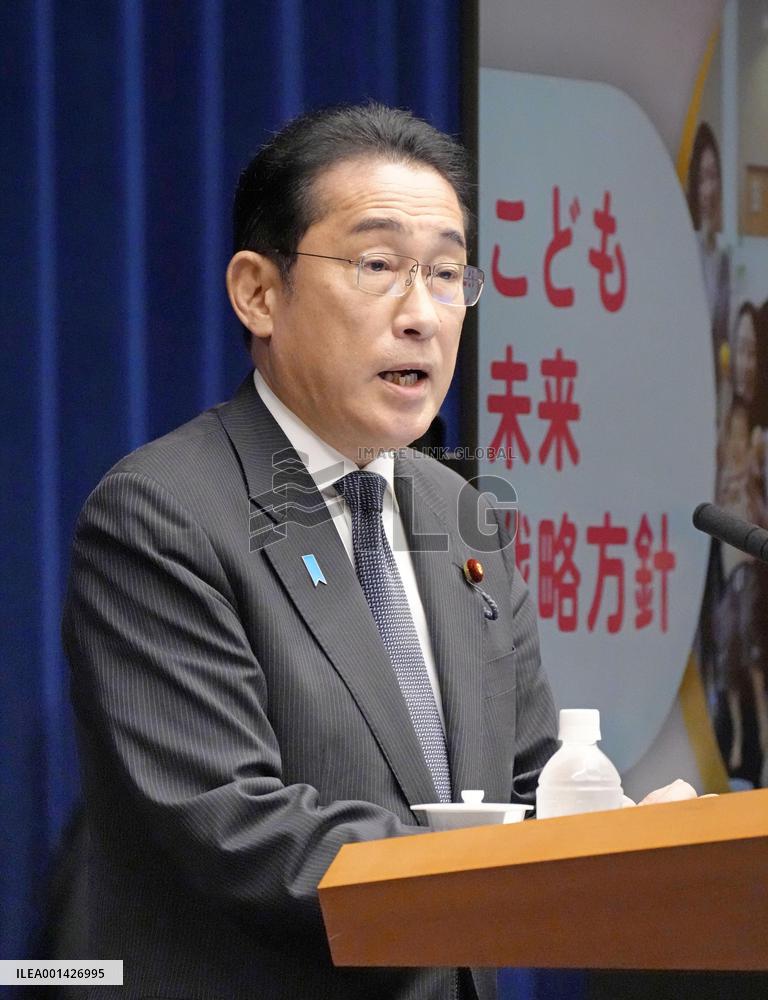 Japan PM Kishida at press conference in Tokyo