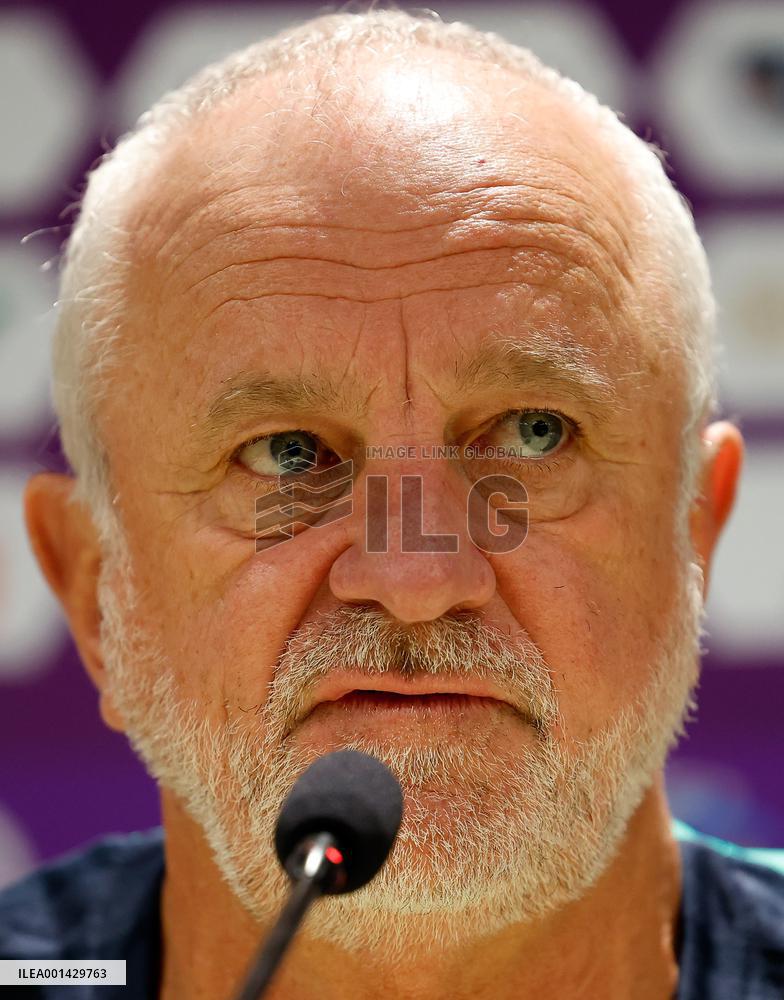 (SP)CHINA-BEIJING-FOOTBALL-INTERNATIONAL MATCH-ARGENTINA VS AUSTRALIA-PRESS CONFERENCE (CN)