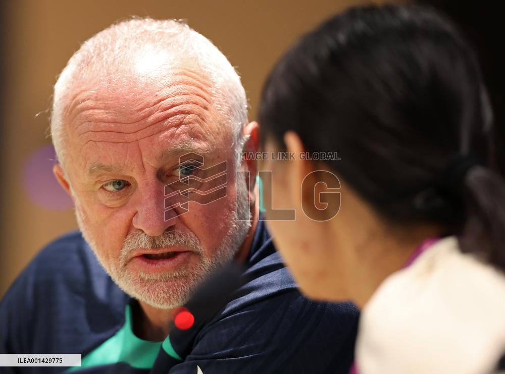 (SP)CHINA-BEIJING-FOOTBALL-INTERNATIONAL MATCH-ARGENTINA VS AUSTRALIA-PRESS CONFERENCE (CN)
