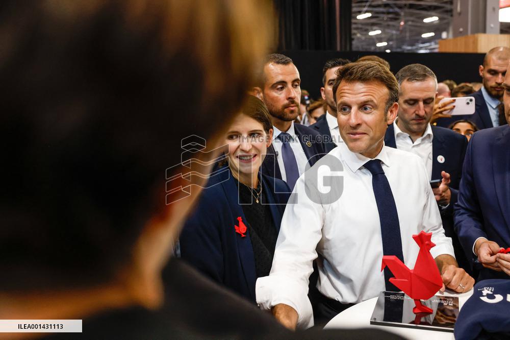 Emmanuel Macron Visits The Vivatech Exhibition - Paris