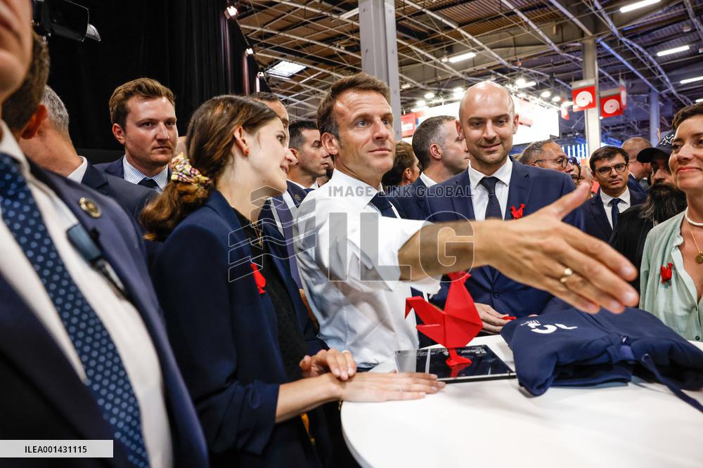 Emmanuel Macron Visits The Vivatech Exhibition - Paris