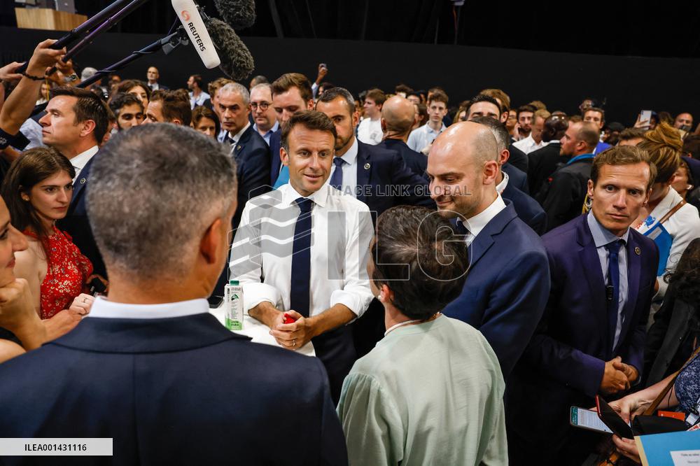 Emmanuel Macron Visits The Vivatech Exhibition - Paris