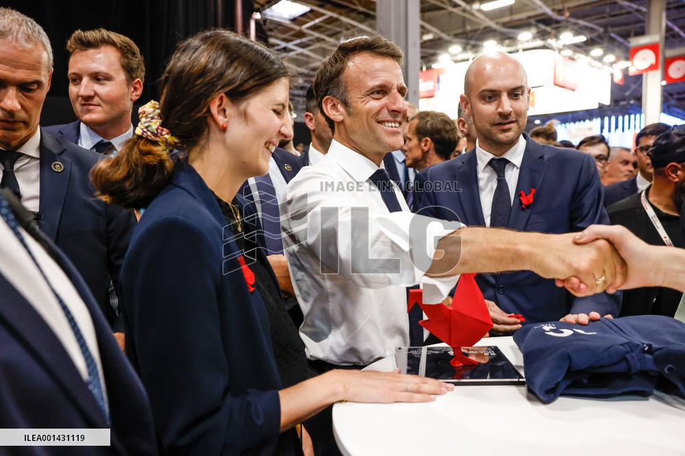 Emmanuel Macron Visits The Vivatech Exhibition - Paris