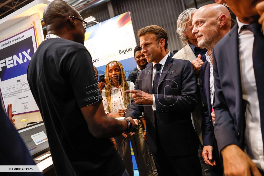 Emmanuel Macron Visits The Vivatech Exhibition - Paris