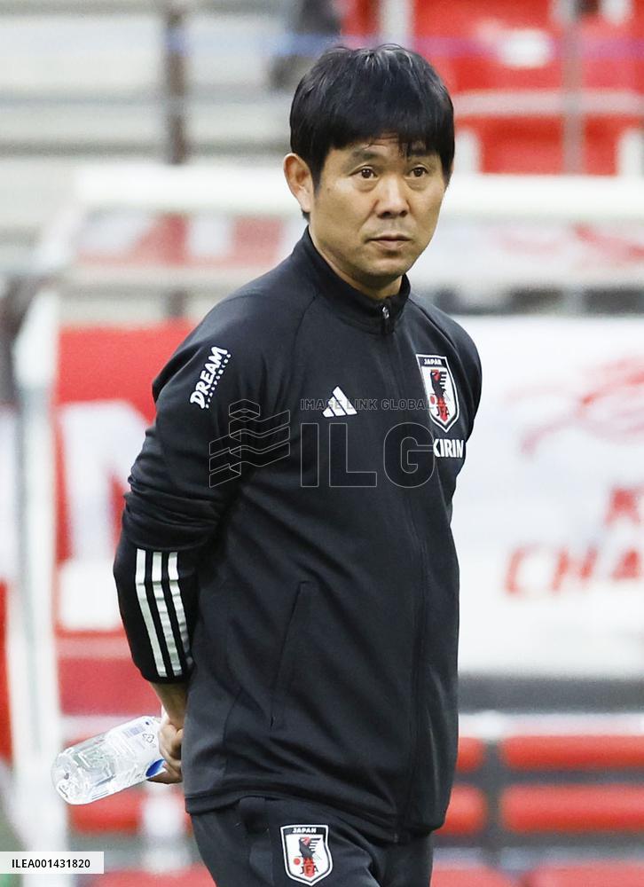 Football: Japan squad train ahead of friendly