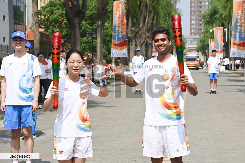 (SP)CHINA-HARBIN-WORLD UNIVERSITY GAMES-TORCH RELAY (CN)