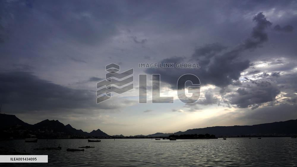 Dark Clouds A General Over the Anasagar Lake - India
