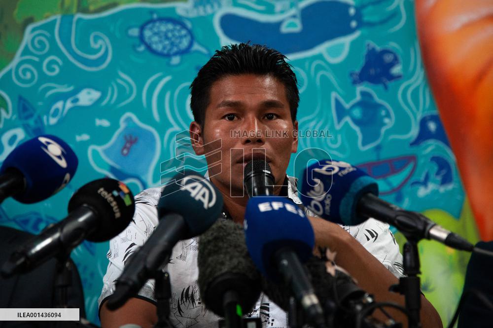 Search Group Of 4 Children Missing In The Amazon Rain Forest Press Conference - Bogota