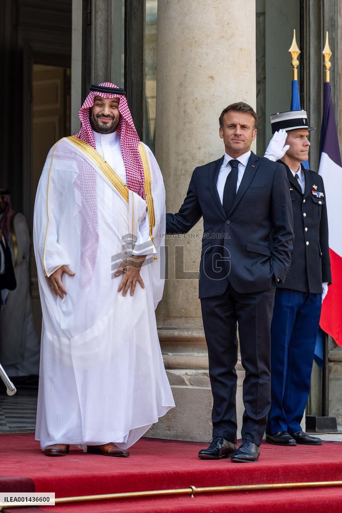 French President Meets Saudi Crown Prince - Paris