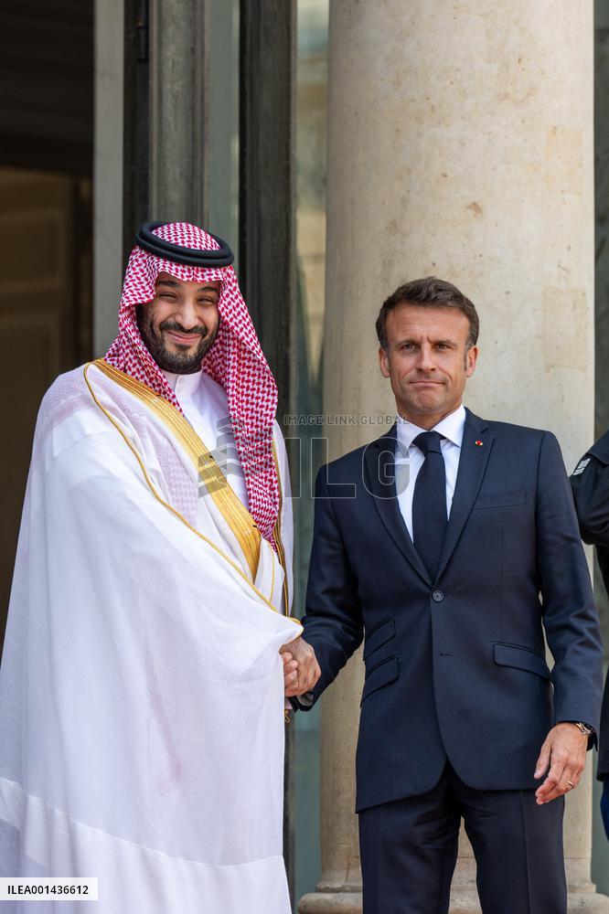 French President Meets Saudi Crown Prince - Paris