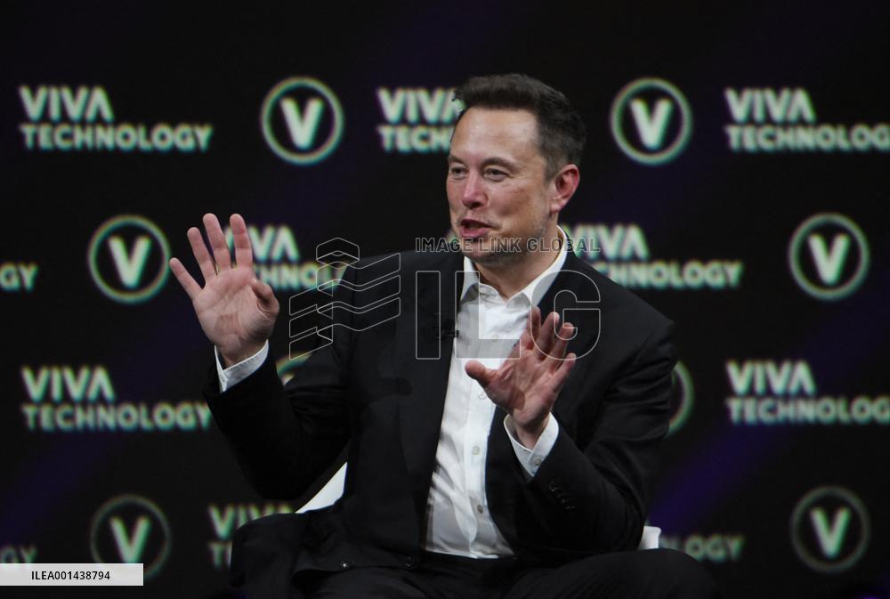 Elon Musk At The Viva Technology 2023 Fair - Paris