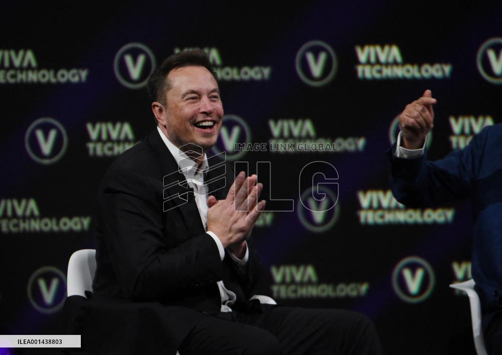 Elon Musk At The Viva Technology 2023 Fair - Paris