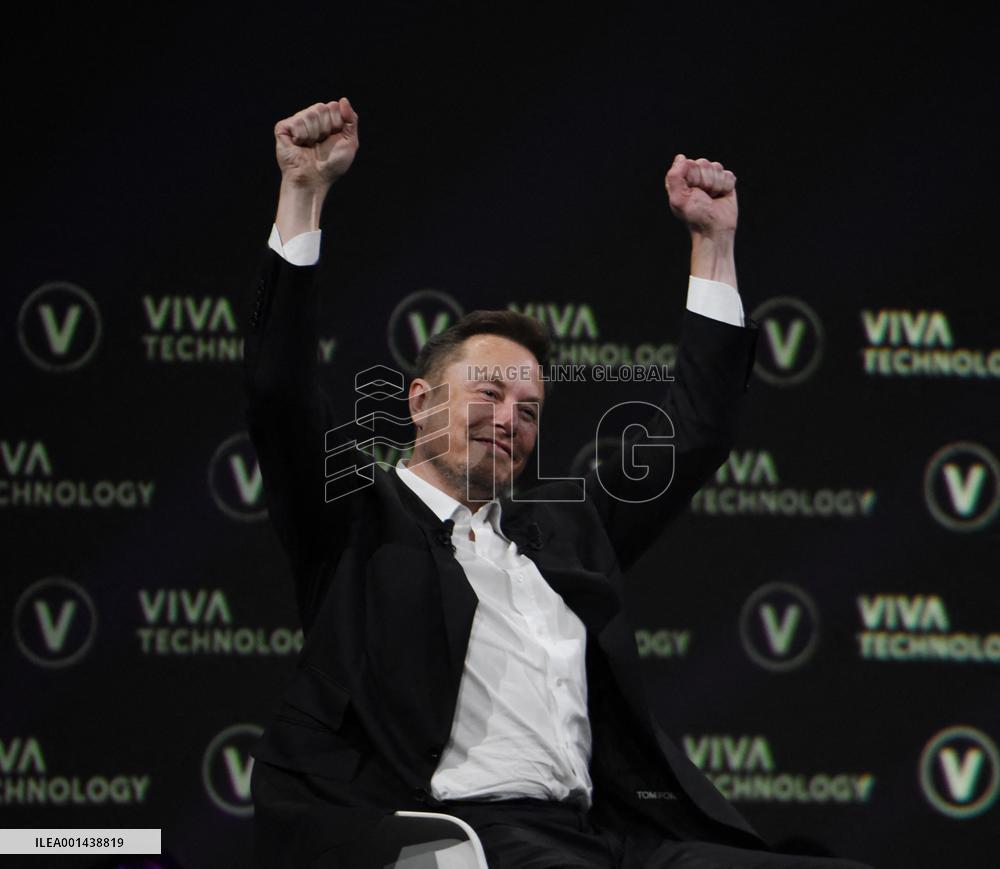 Elon Musk At The Viva Technology 2023 Fair - Paris