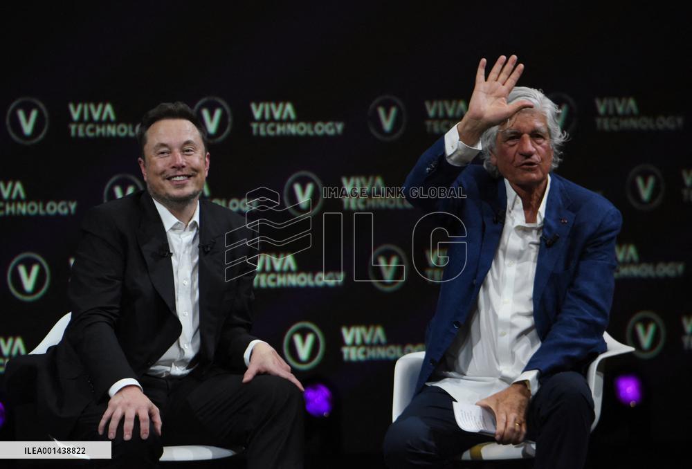 Elon Musk At The Viva Technology 2023 Fair - Paris