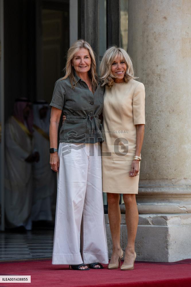 Brigitte Macron Receives Mareva Grabowski-Mitsotakis - Paris