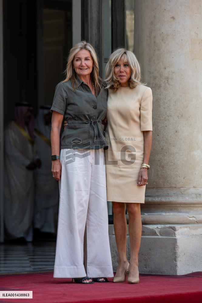 Brigitte Macron Receives Mareva Grabowski-Mitsotakis - Paris