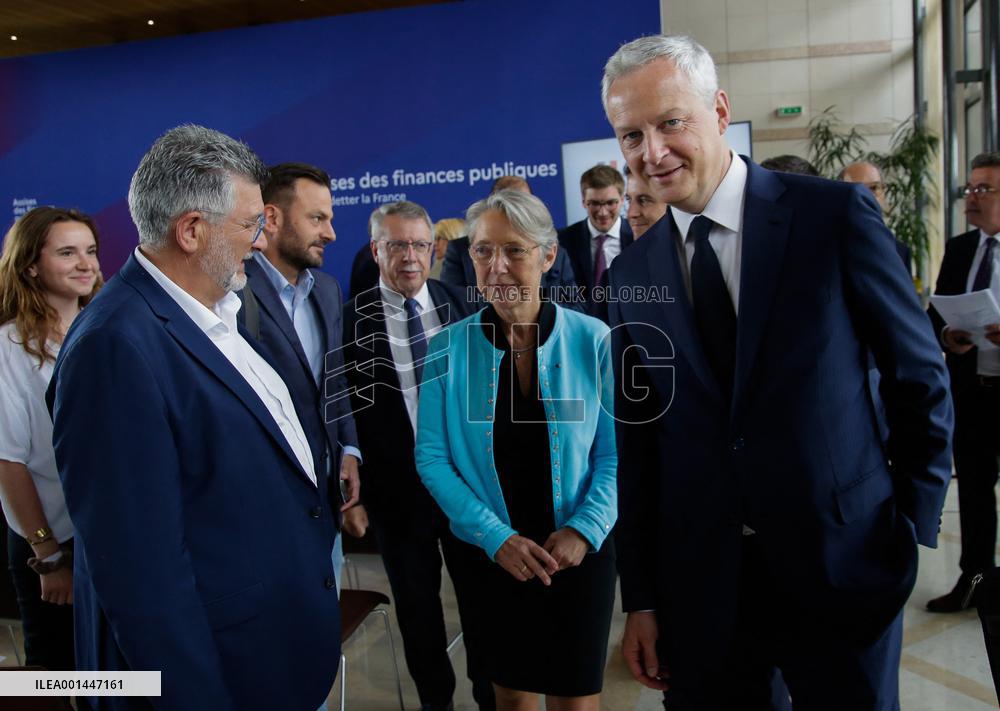 Public Finance Meeting At The Ministry In Bercy