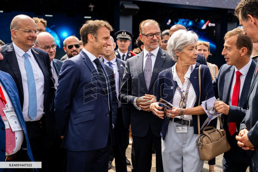 President Macron At Paris Air Show - Le Bourget