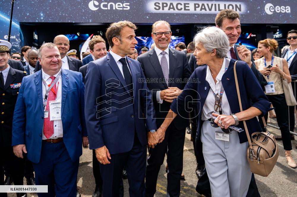 President Macron At Paris Air Show - Le Bourget