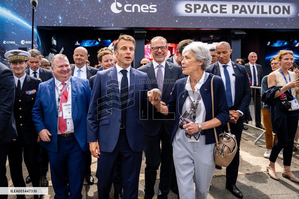 President Macron At Paris Air Show - Le Bourget
