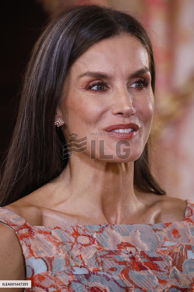 Spanish Royals Receive Jordan's Royals - Madrid