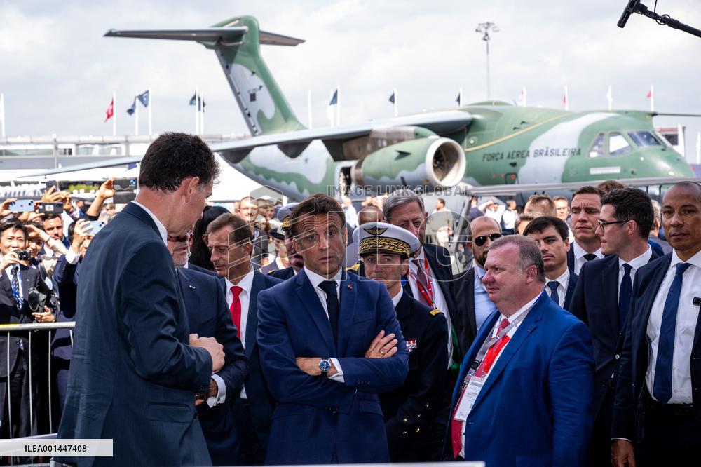 President Macron At Paris Air Show - Le Bourget