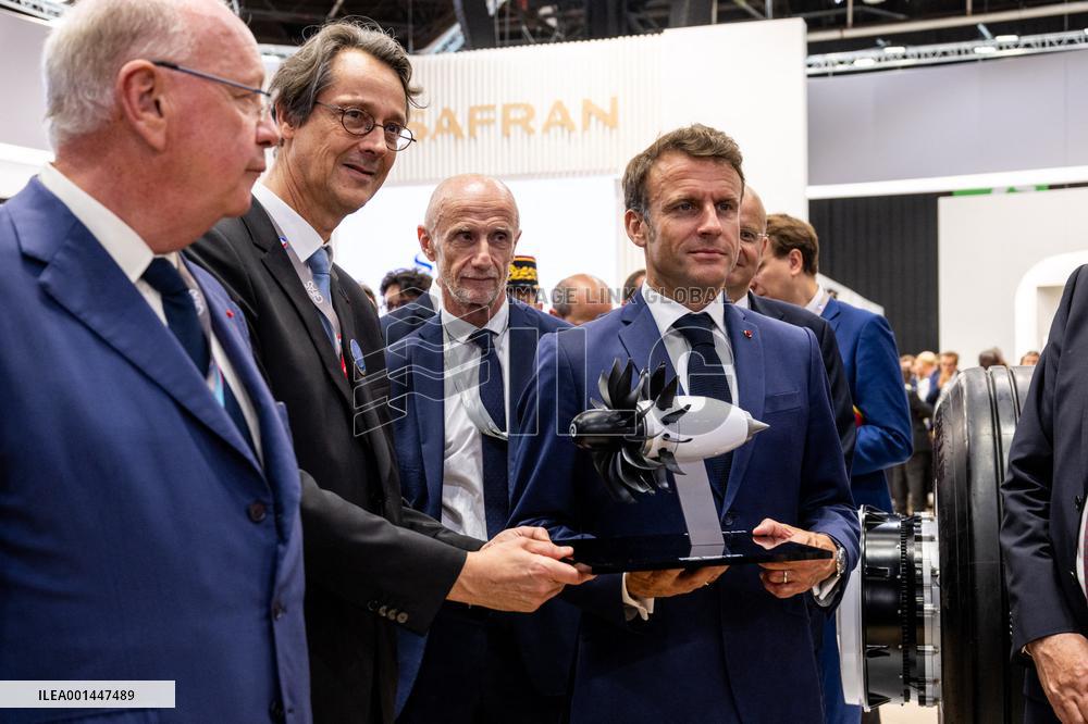 President Macron At Paris Air Show - Le Bourget