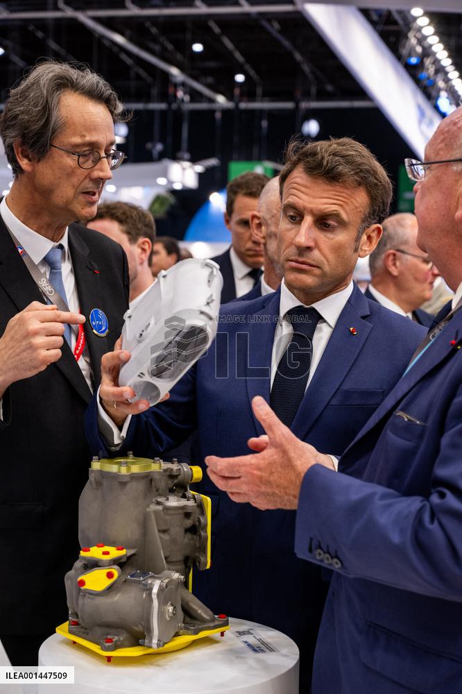 President Macron At Paris Air Show - Le Bourget