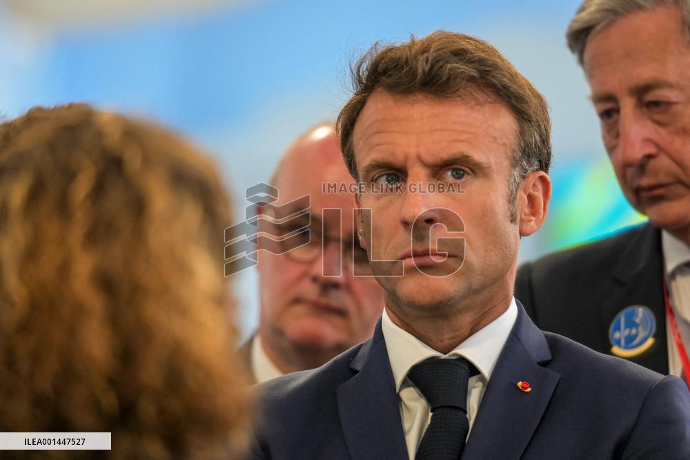 President Macron At Paris Air Show - Le Bourget