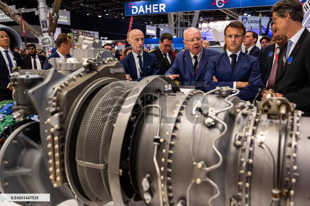 President Macron At Paris Air Show - Le Bourget