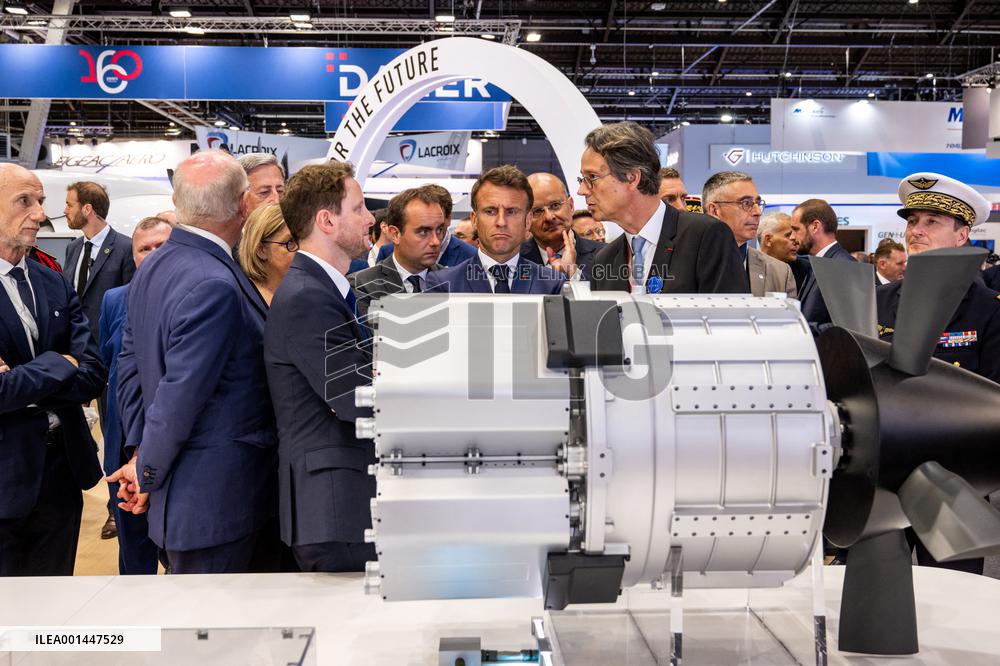 President Macron At Paris Air Show - Le Bourget