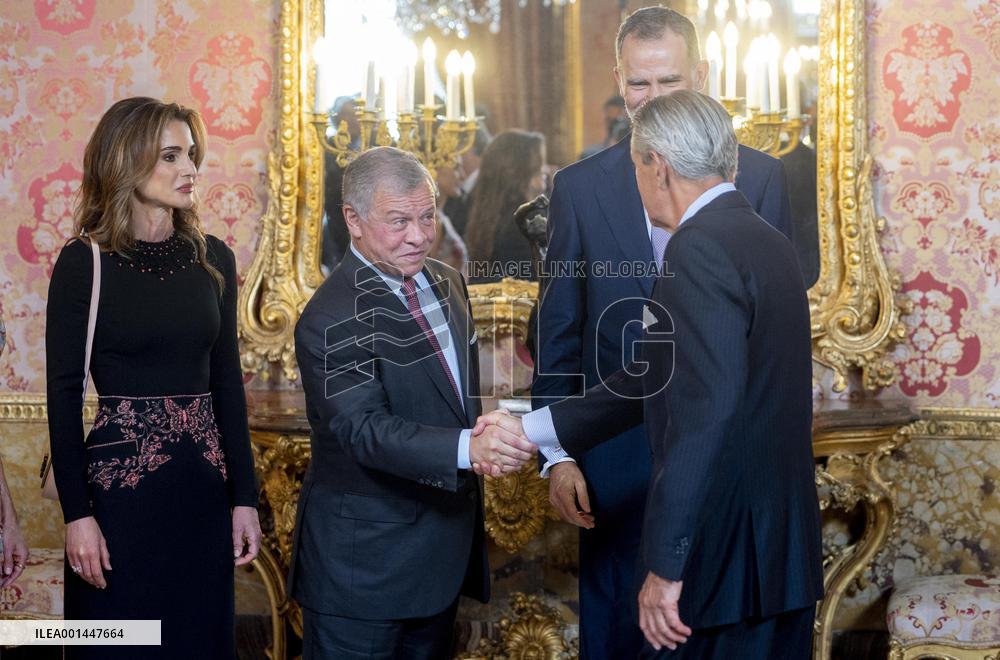 Spanish Royals host lunch in honor of the King and Queen of Jordan - Madrid
