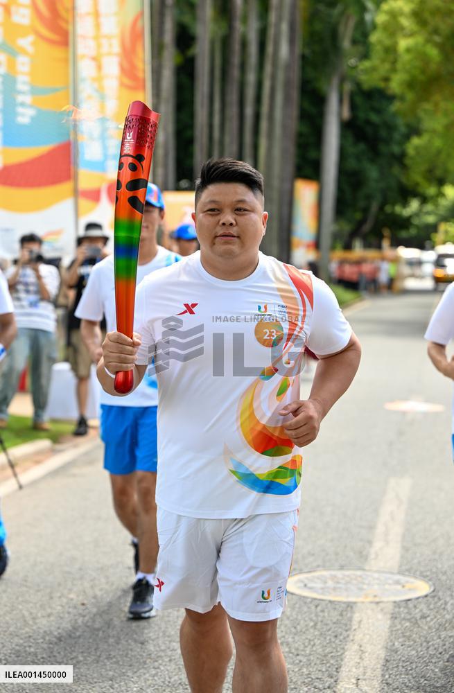 (SP)CHINA-SHENZHEN-WORLD UNIVERSITY GAMES-TORCH RELAY(CN)