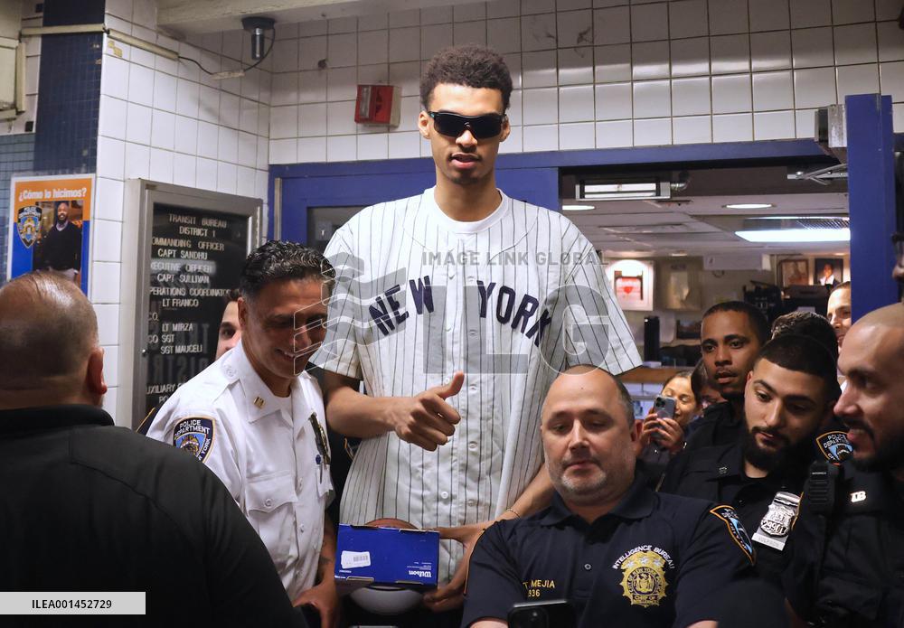 Draft Prospect Victor Wembanyama Arrives in NYC