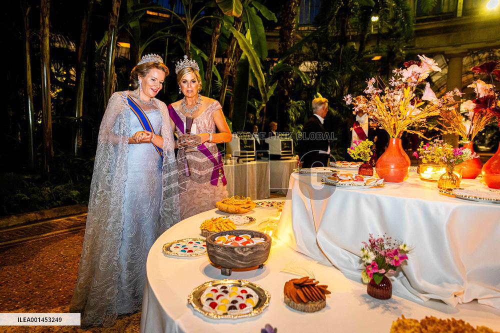 Dutch Royal At State Banquet - Brussels