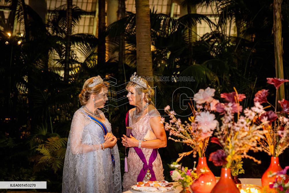 Dutch Royal At State Banquet - Brussels